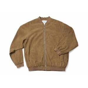 Norma Thompson Brown Suede-Look Bomber Jacket Men’s XL Zip Front